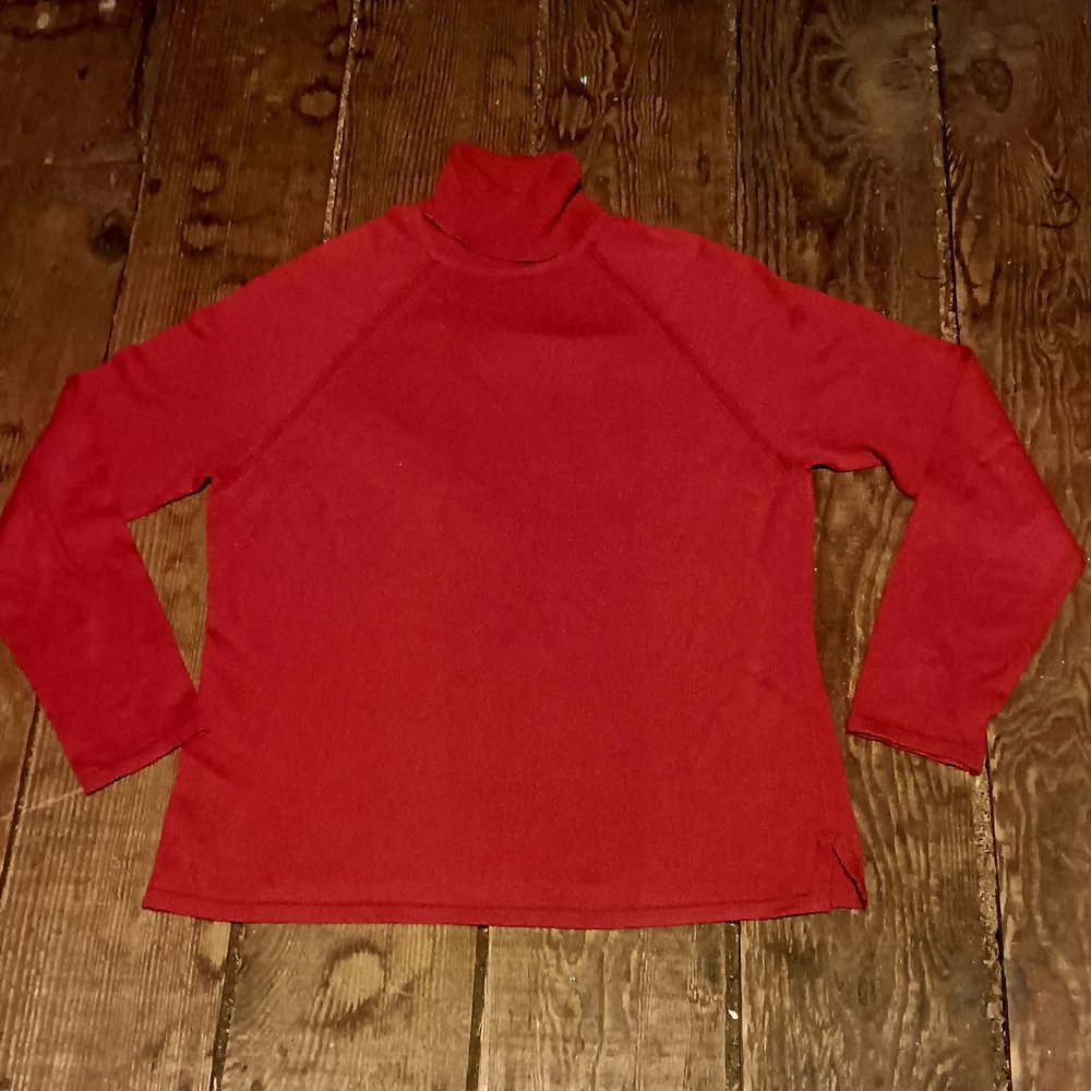 JEANNE PIERRE Women's Vibrant Red Cowl Neck Sweater